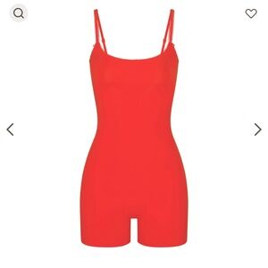 SKIMS Picot Trim Onesie(Red)